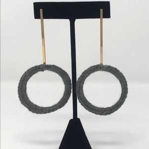 BRAND NEW - GRAY HANDCRAFTER CROCHET DROP EARRINGS